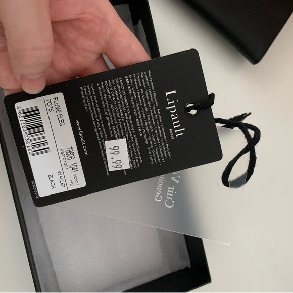 Lipault Black Leather Wallet - Picture 5 of 7